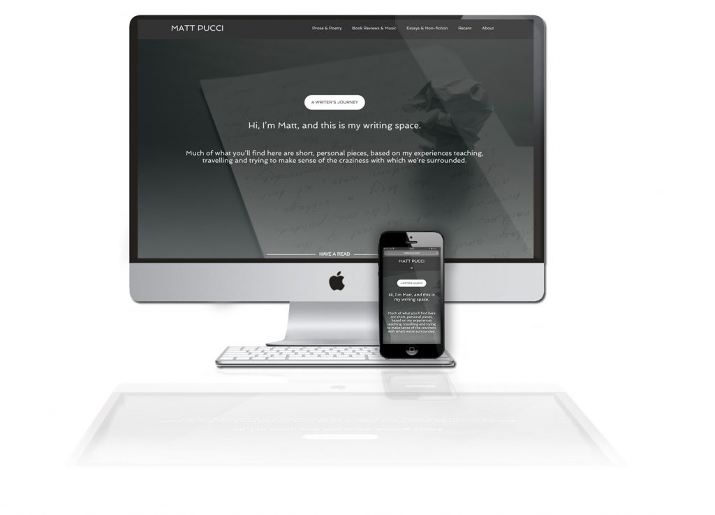 Matt Pucci website design by Battleplan